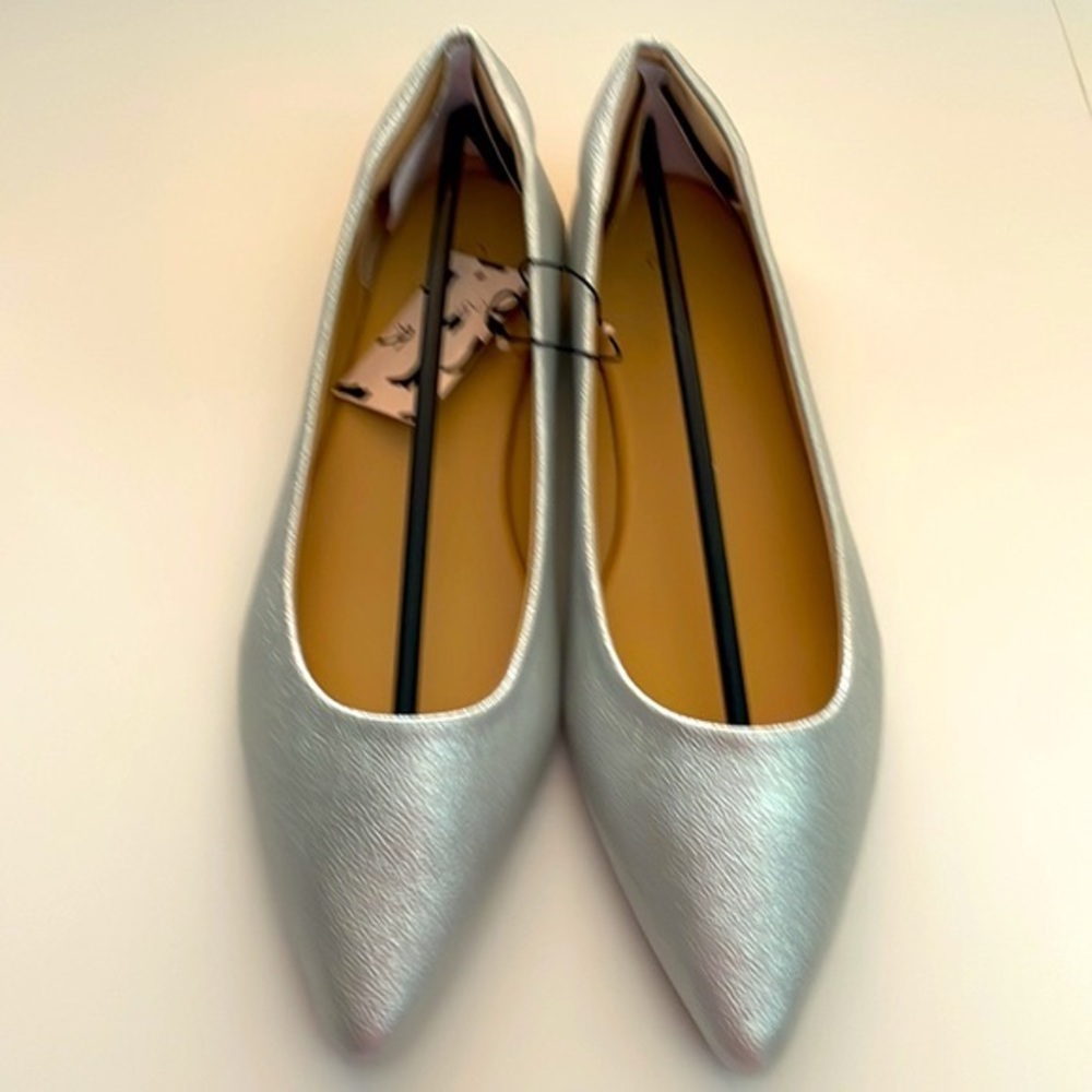 Mysoft Pointed Toe Ballet Flat with Comfort Heel Protection Size 9.5